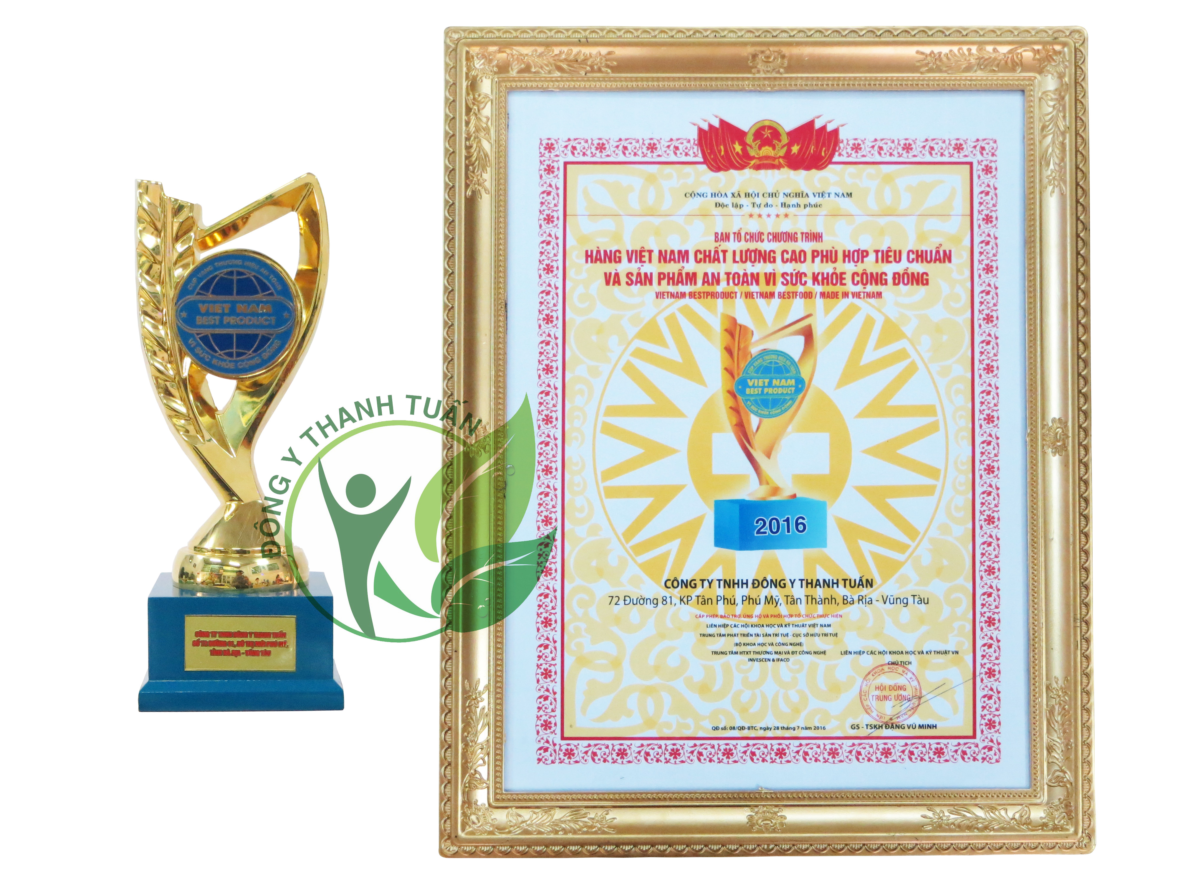 Dông y Thanh Tuấn nhận giải thưởng best product